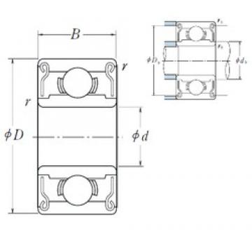 6,35 mm x 19,05 mm x 7,142 mm  ISO R4AA-2RS deep groove ball bearings