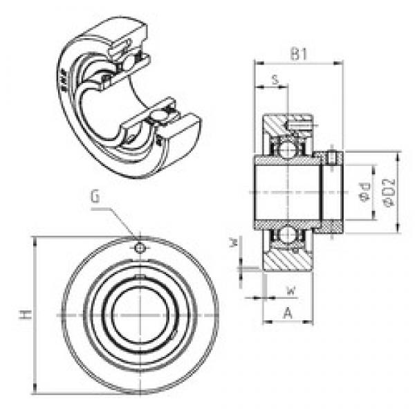 SNR EXC204 bearing units #3 image