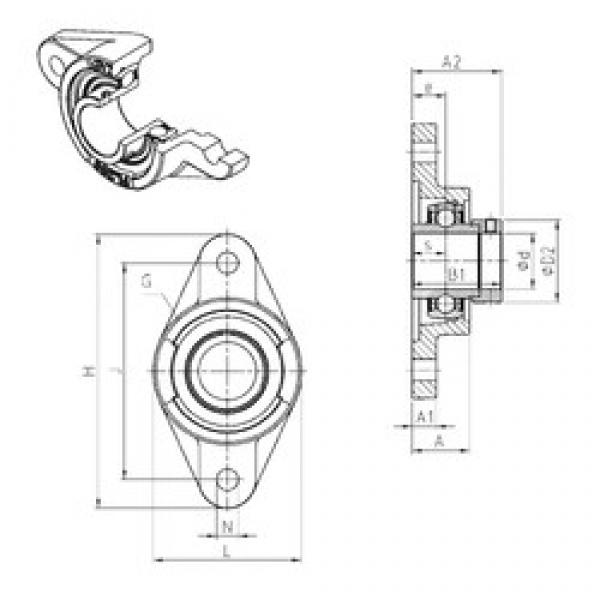 SNR EXFL307 bearing units #3 image