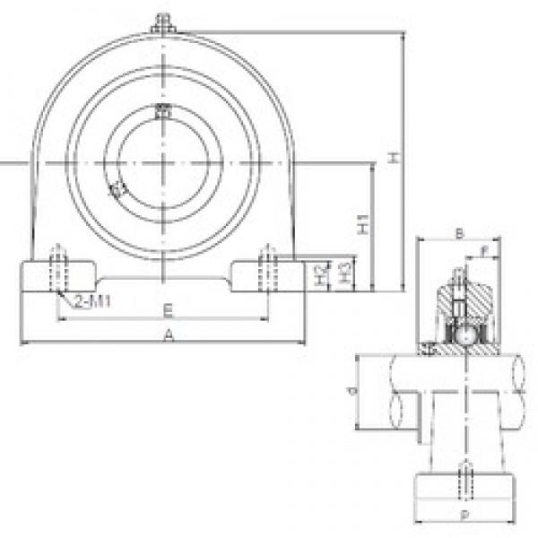 ISO UCPA208 bearing units #3 image