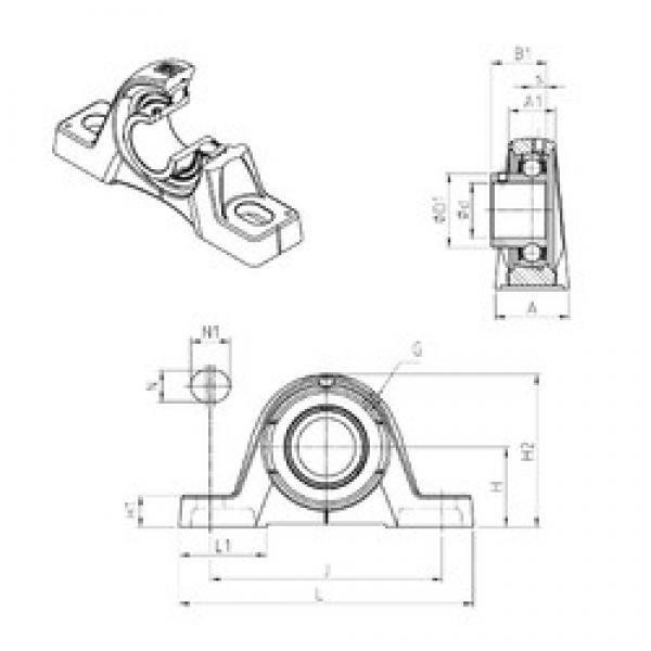 SNR USPE205 bearing units #3 image