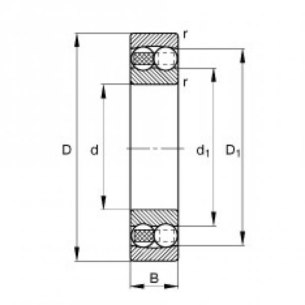70 mm x 150 mm x 35 mm  FAG 1314-M self aligning ball bearings #3 image