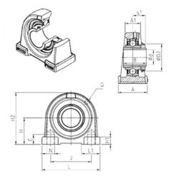 SNR UKPA206H bearing units #3 image